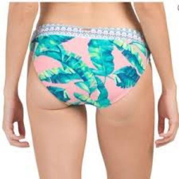 New Cabana Life Upf 50 Preppy Palm 3 Piece Bikini Set Sz S - Picture 4 of 13